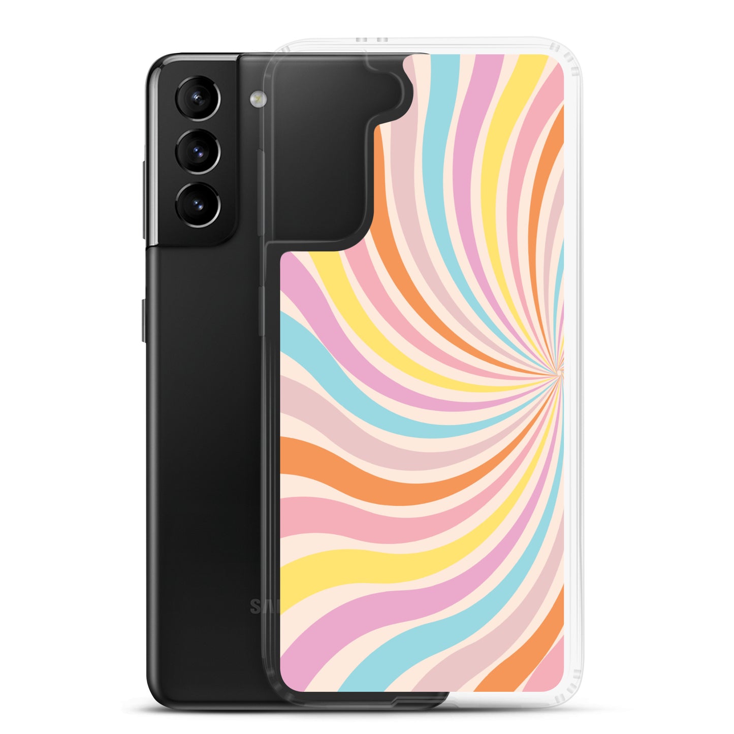 Rainbow Swirls - Clear Case