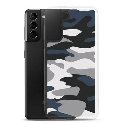 Blue Camo - Clear Case