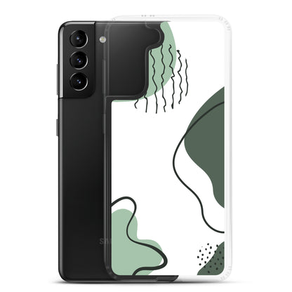 Green Abstract Shapes - Clear Case