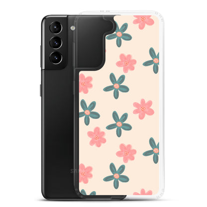 Red and Green Flowers - Clear Case