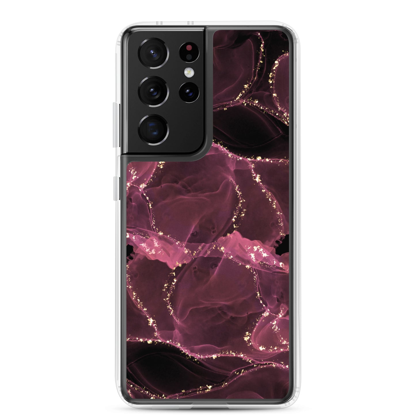 Pink Marble - Clear Case