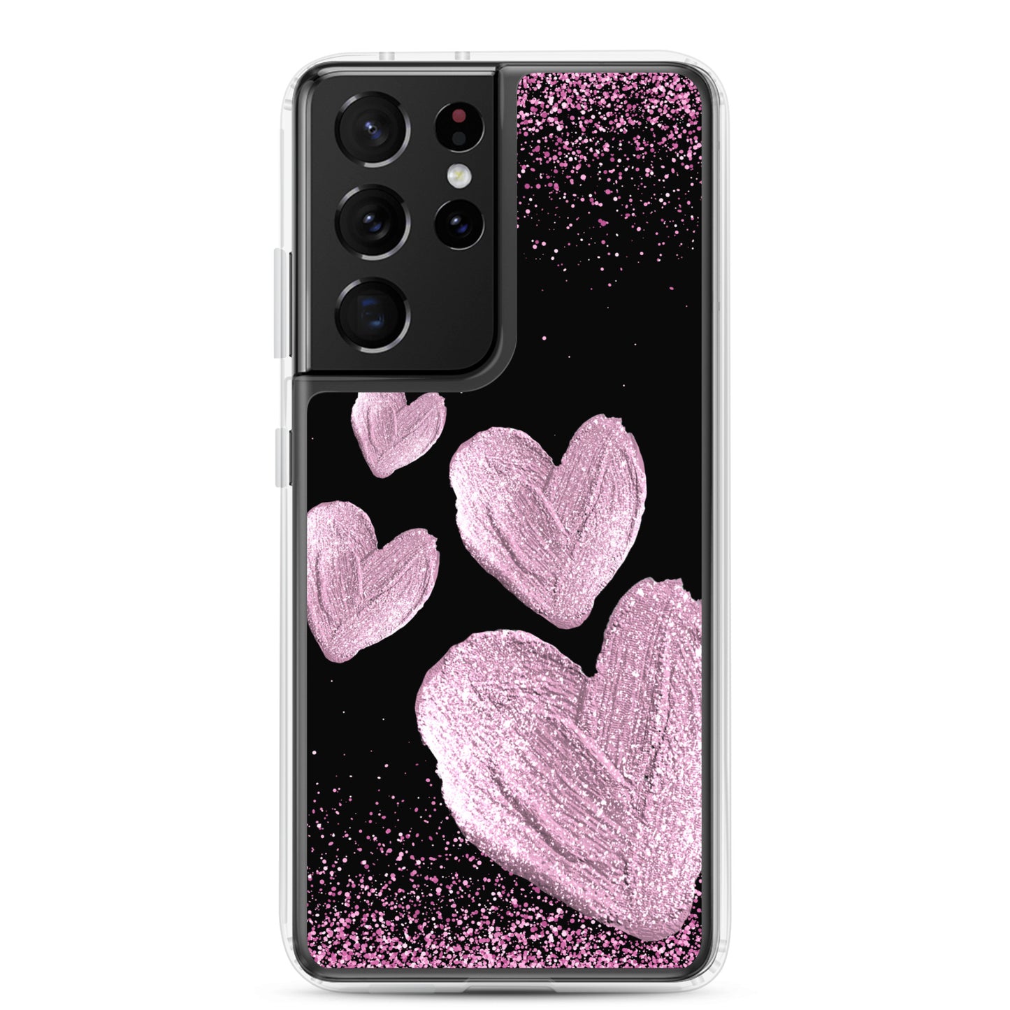 Pink Hearts - Clear Case