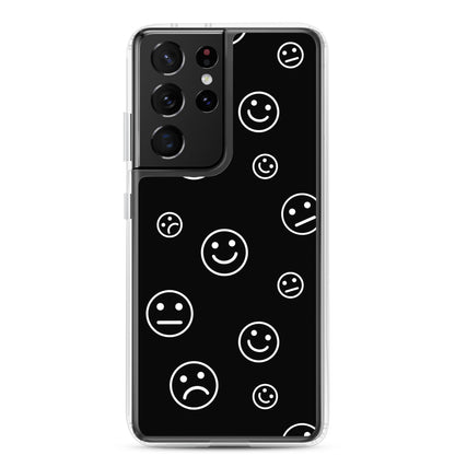 Black and White Faces - Clear Case