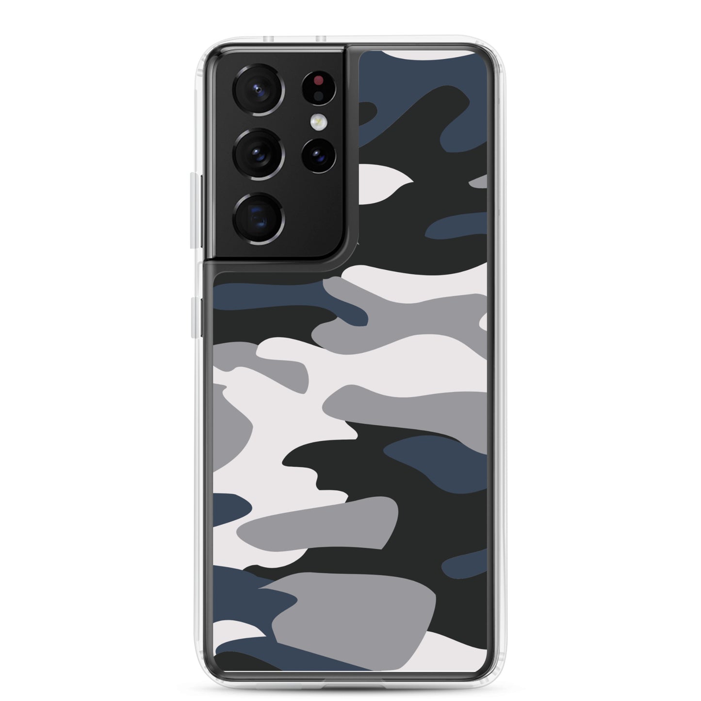 Blue Camo - Clear Case