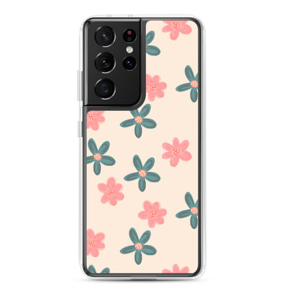 Red and Green Flowers - Clear Case