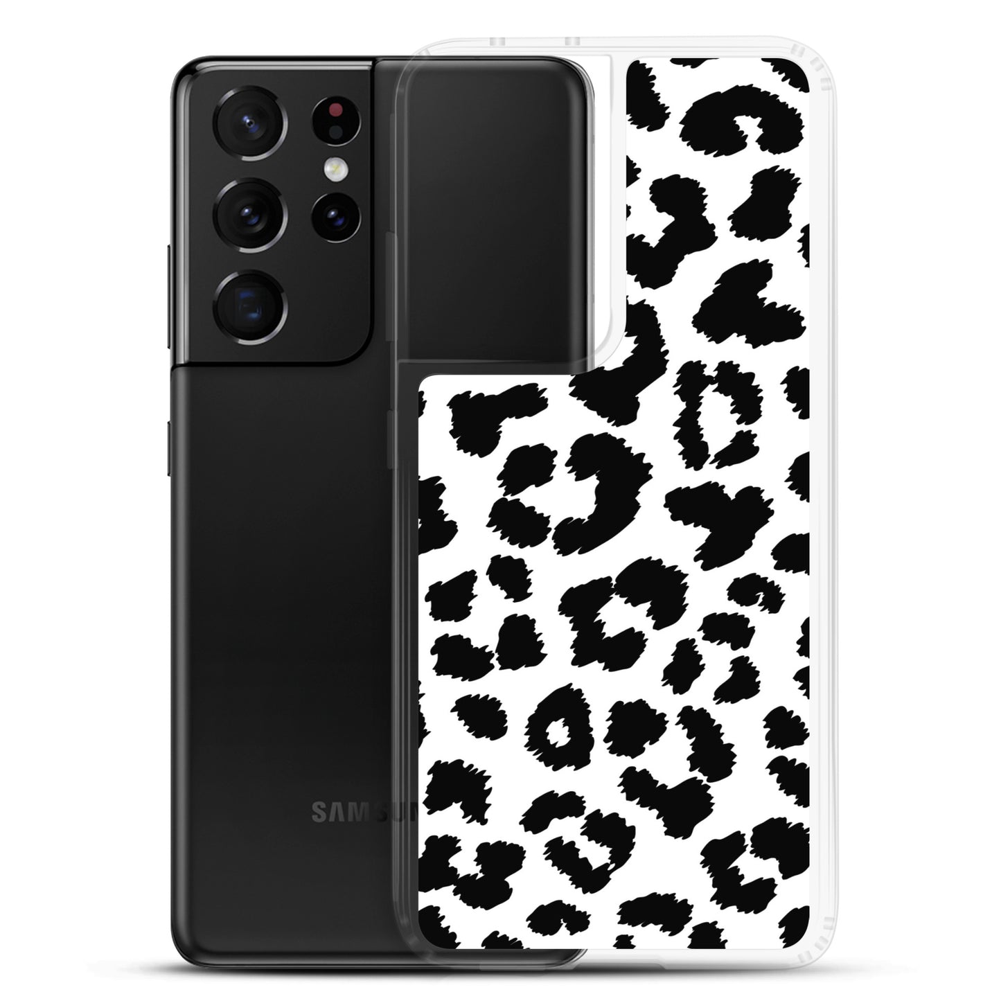 Black Leopard Print - Clear Case