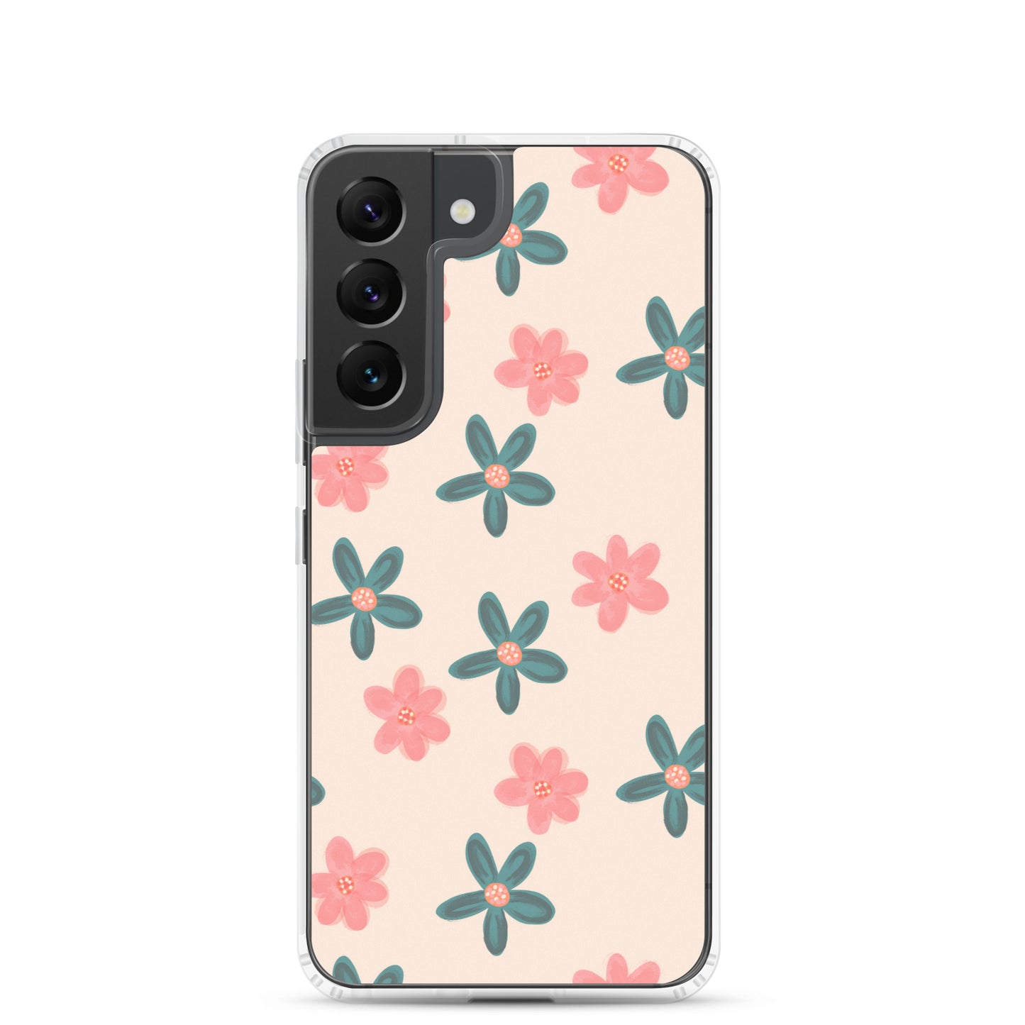 Red and Green Flowers - Clear Case