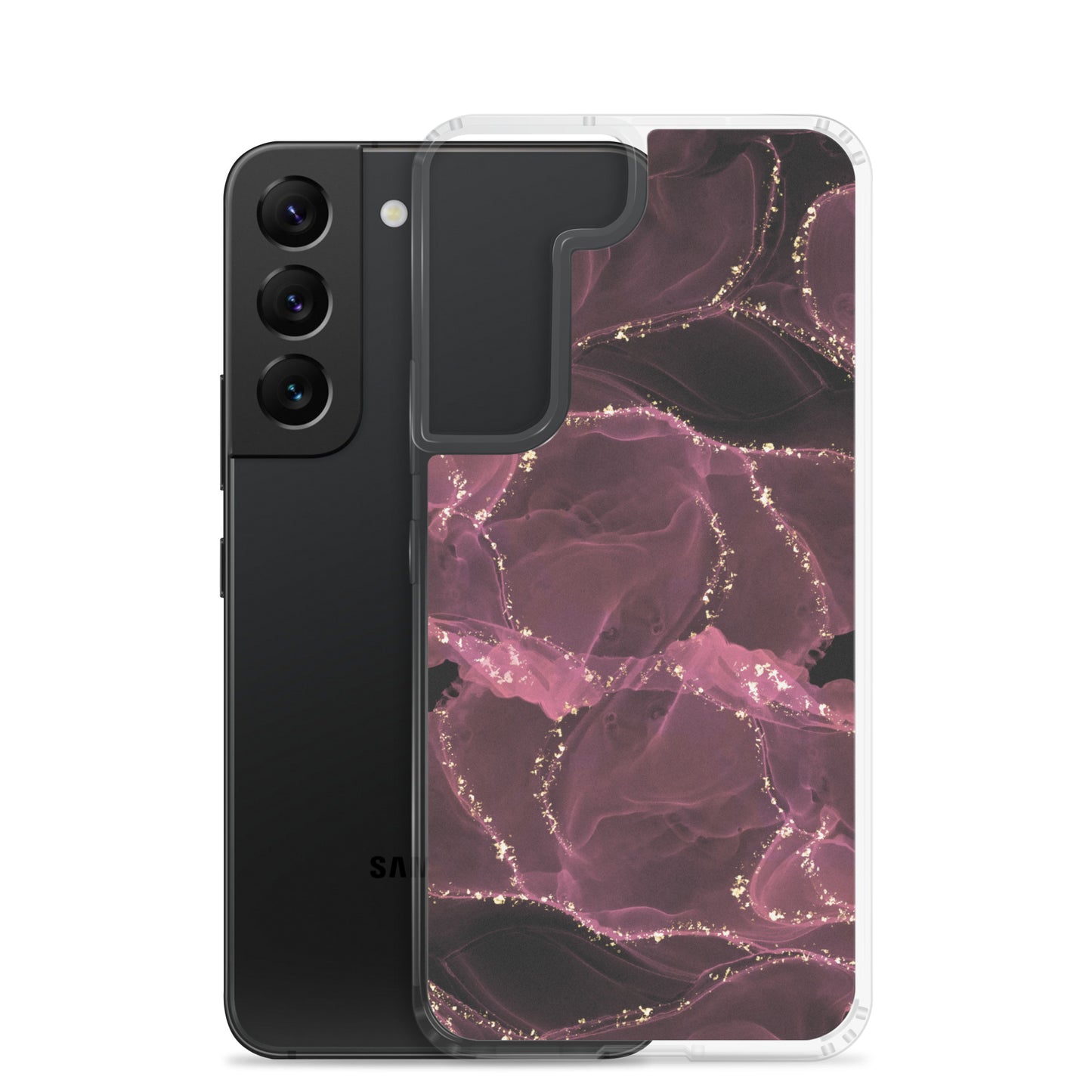 Pink Marble - Clear Case