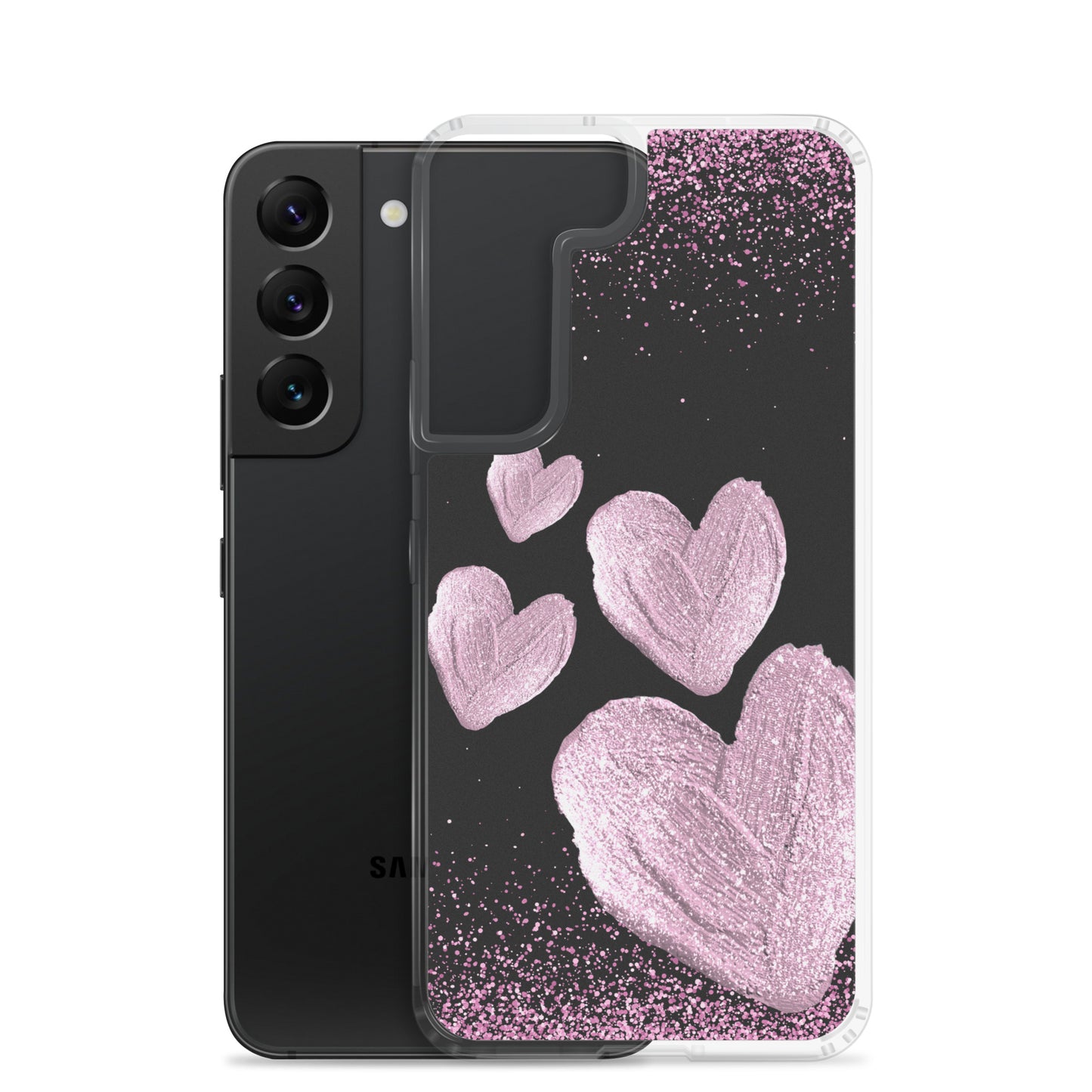 Pink Hearts - Clear Case