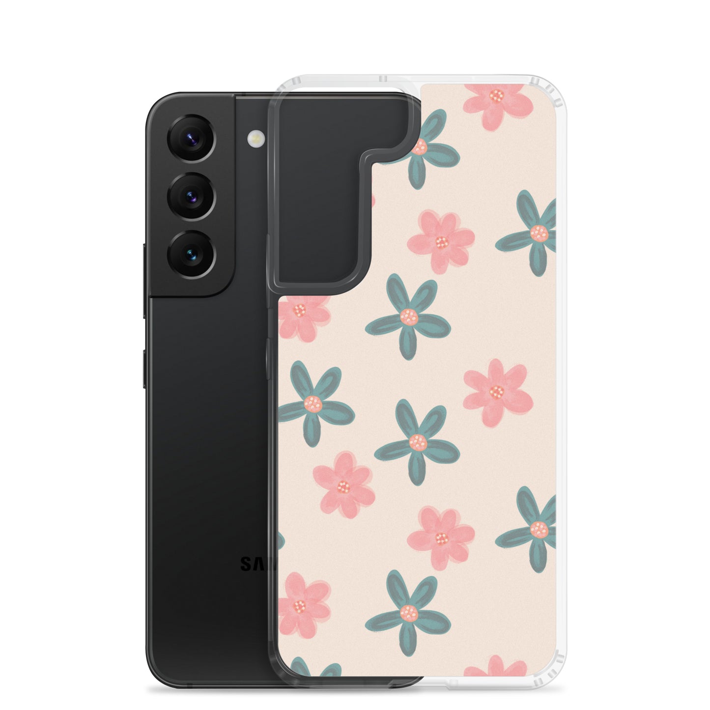 Red and Green Flowers - Clear Case