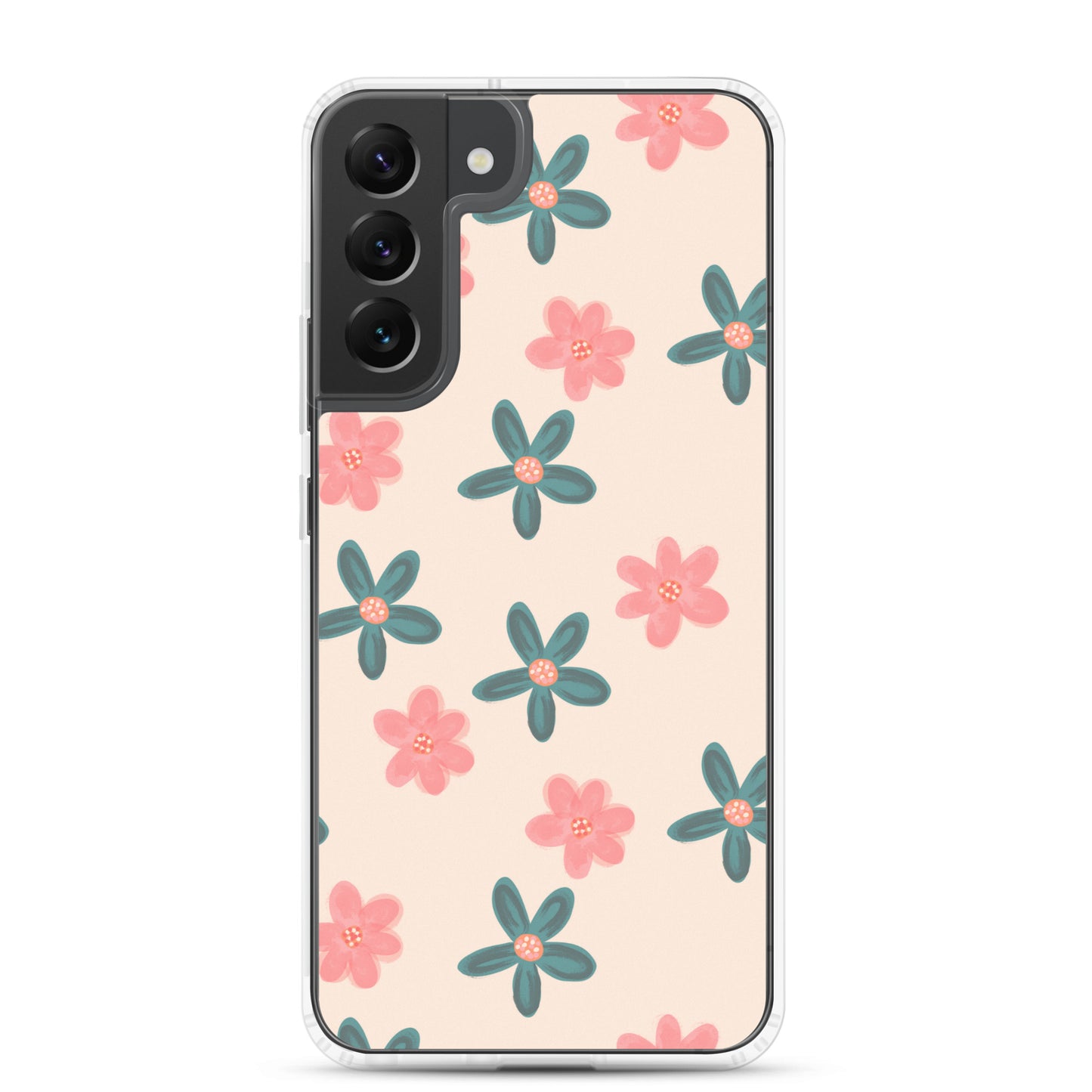 Red and Green Flowers - Clear Case