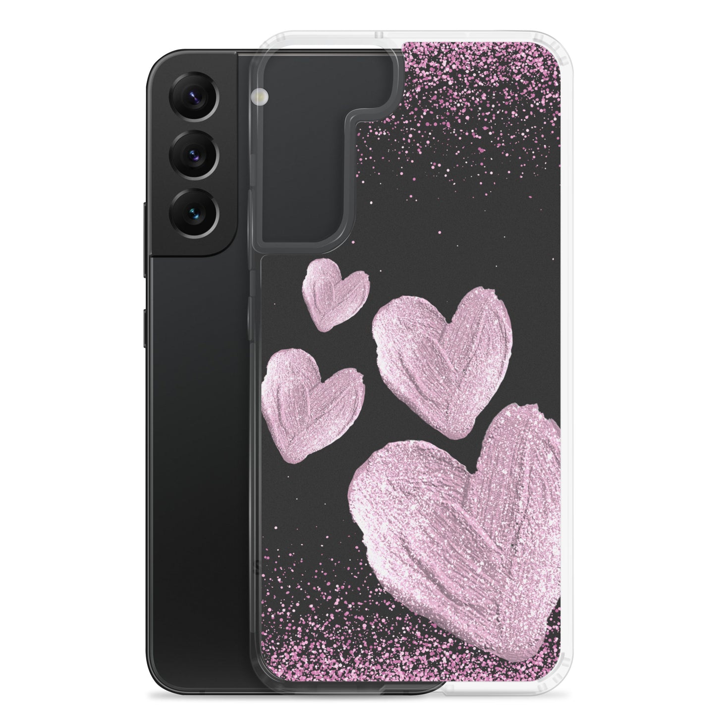 Pink Hearts - Clear Case