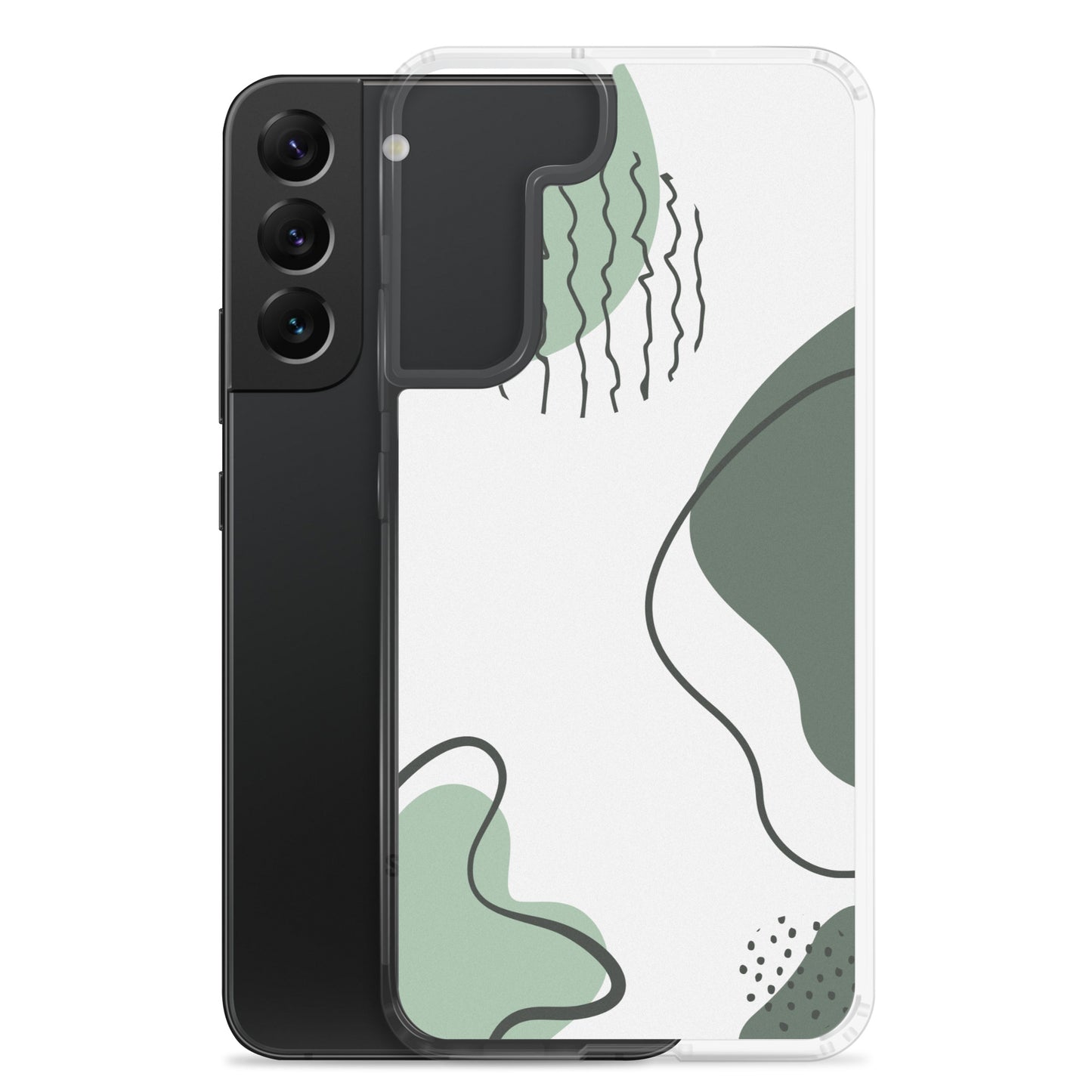 Green Abstract Shapes - Clear Case