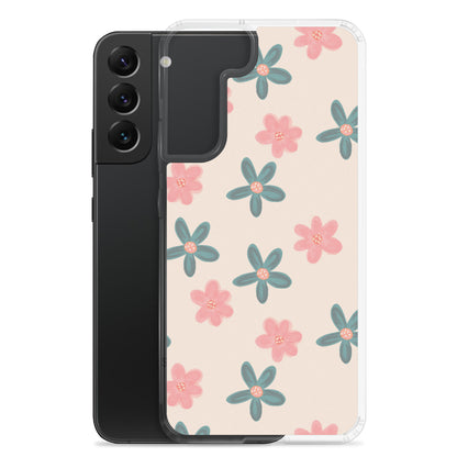 Red and Green Flowers - Clear Case