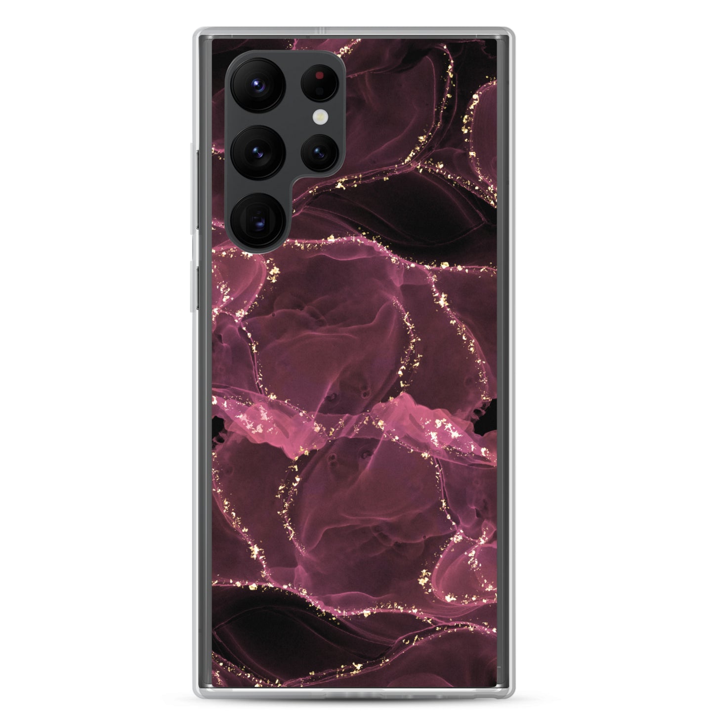 Pink Marble - Clear Case