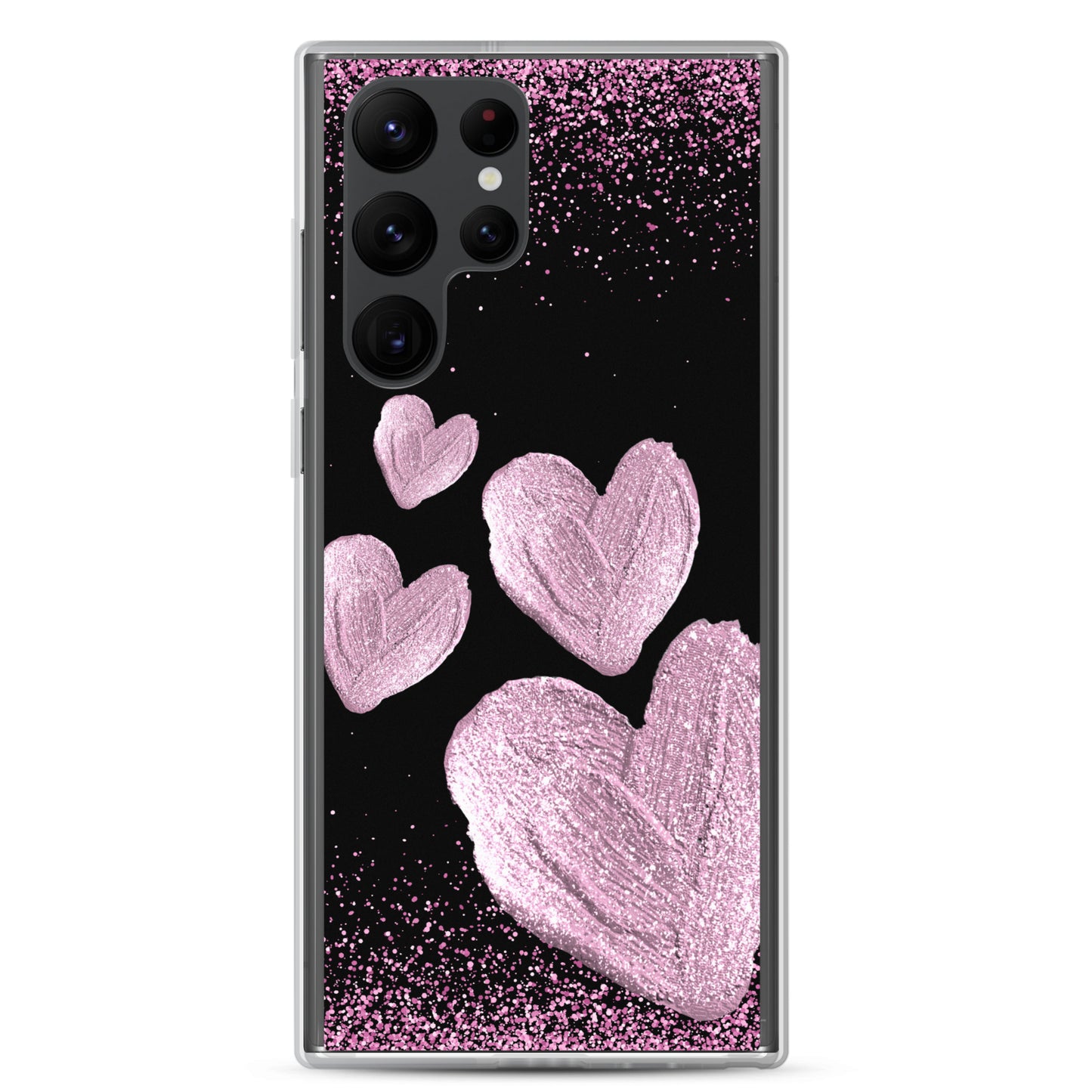 Pink Hearts - Clear Case