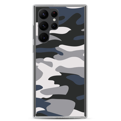 Blue Camo - Clear Case