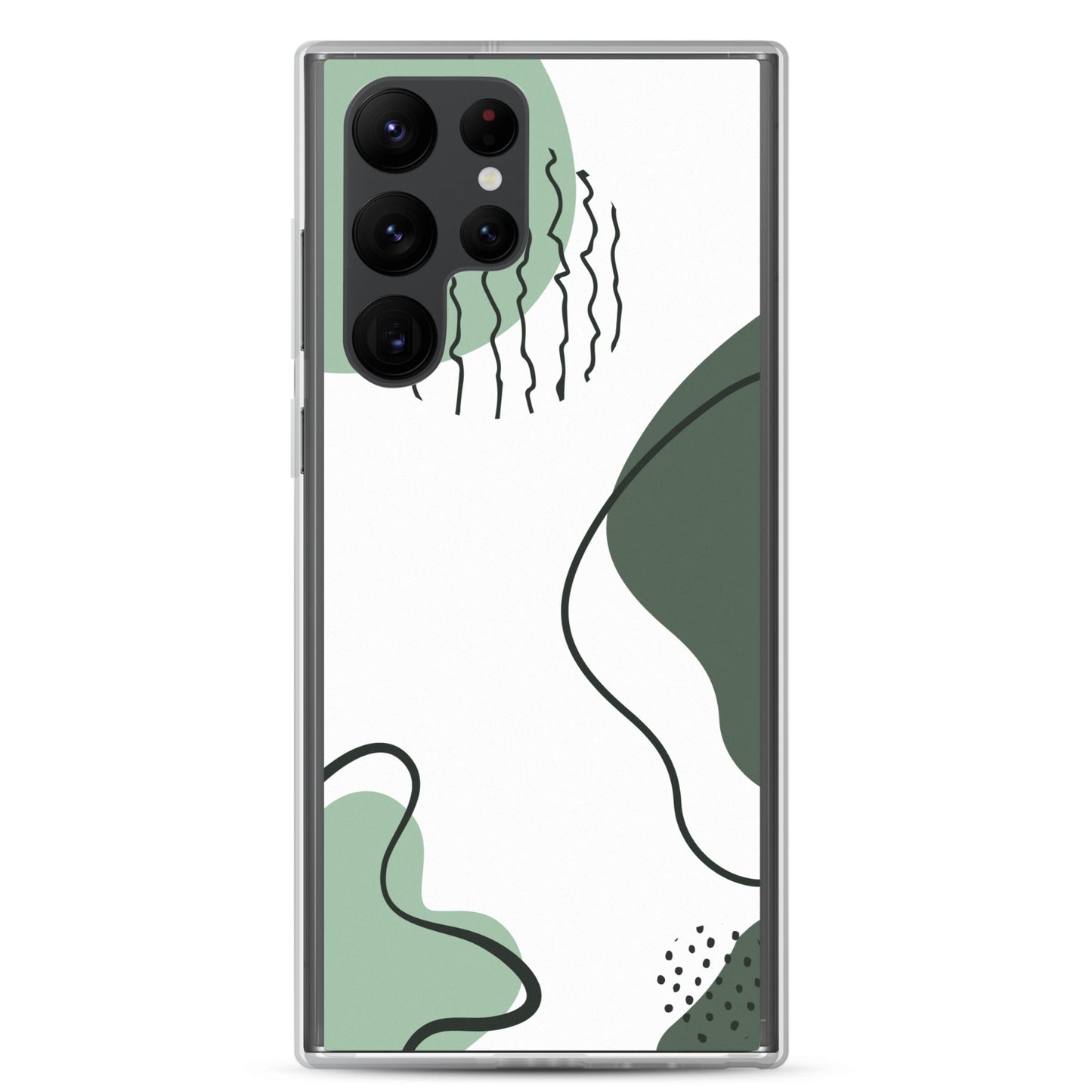 Green Abstract Shapes - Clear Case