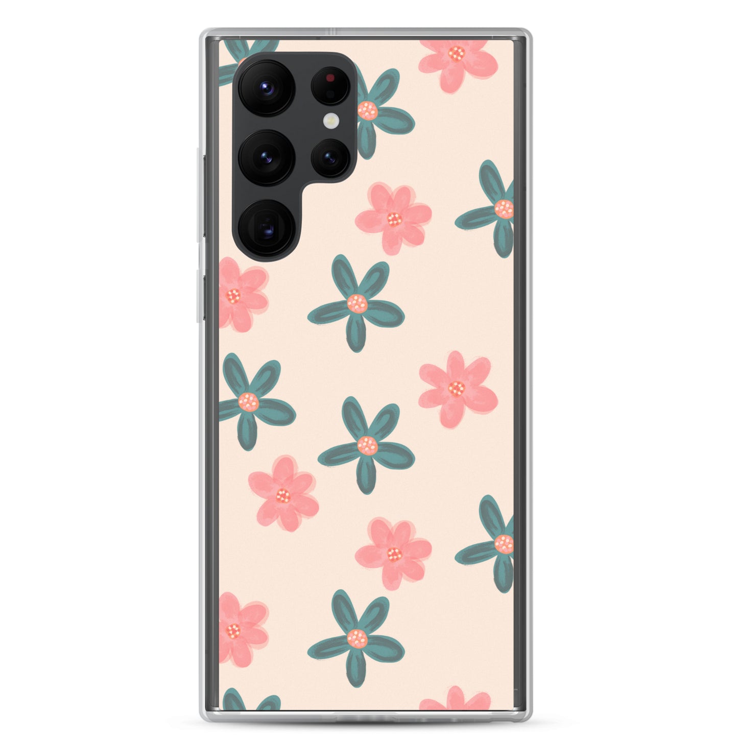 Red and Green Flowers - Clear Case