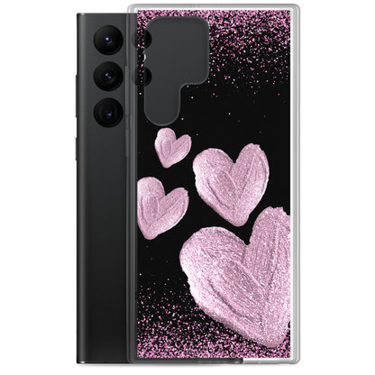 Pink Hearts - Clear Case