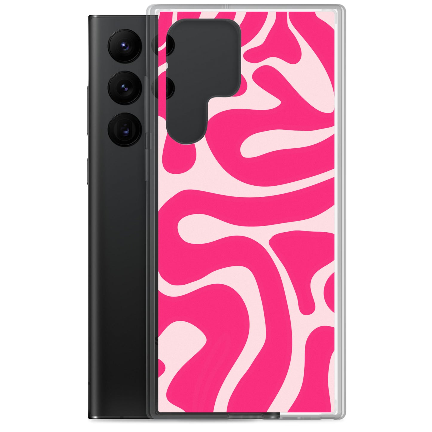 Pink Swirls - Clear Case