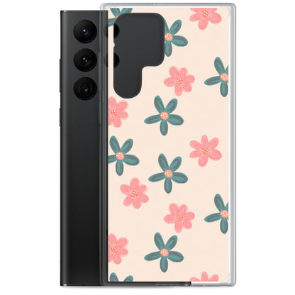 Red and Green Flowers - Clear Case