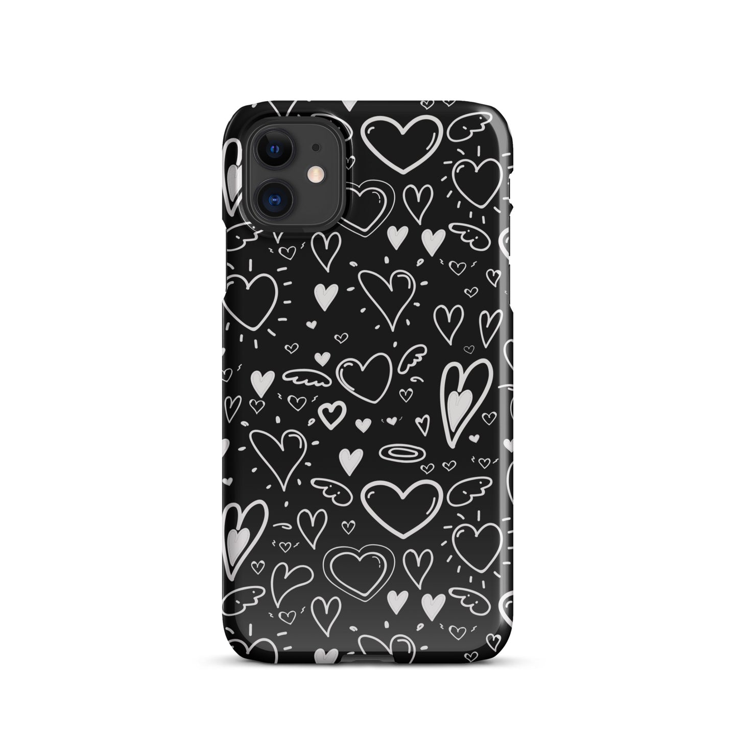 Black and White Hearts - Snap Case