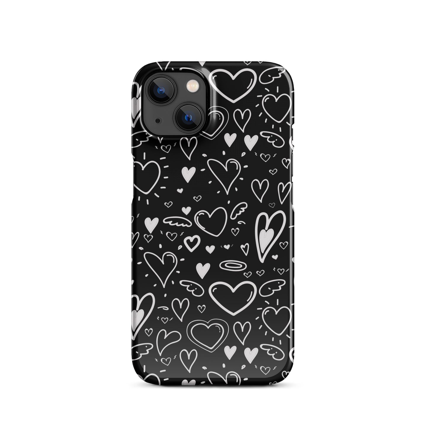 Black and White Hearts - Snap Case