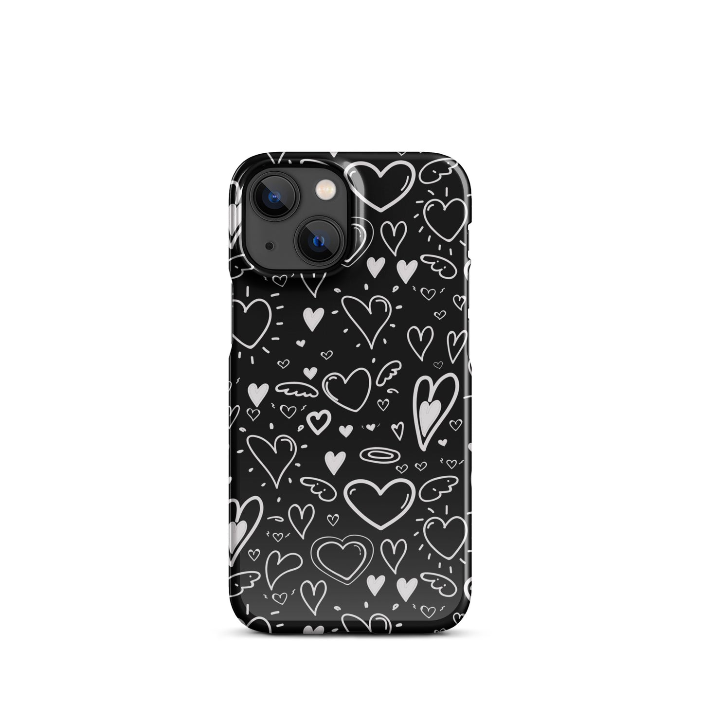 Black and White Hearts - Snap Case