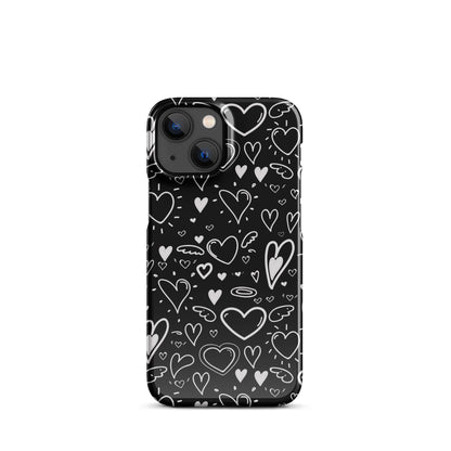 Black and White Hearts - Snap Case