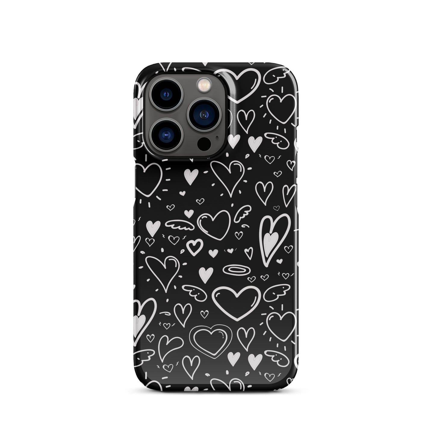 Black and White Hearts - Snap Case