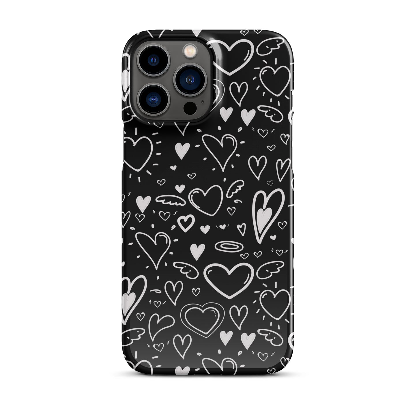 Black and White Hearts - Snap Case