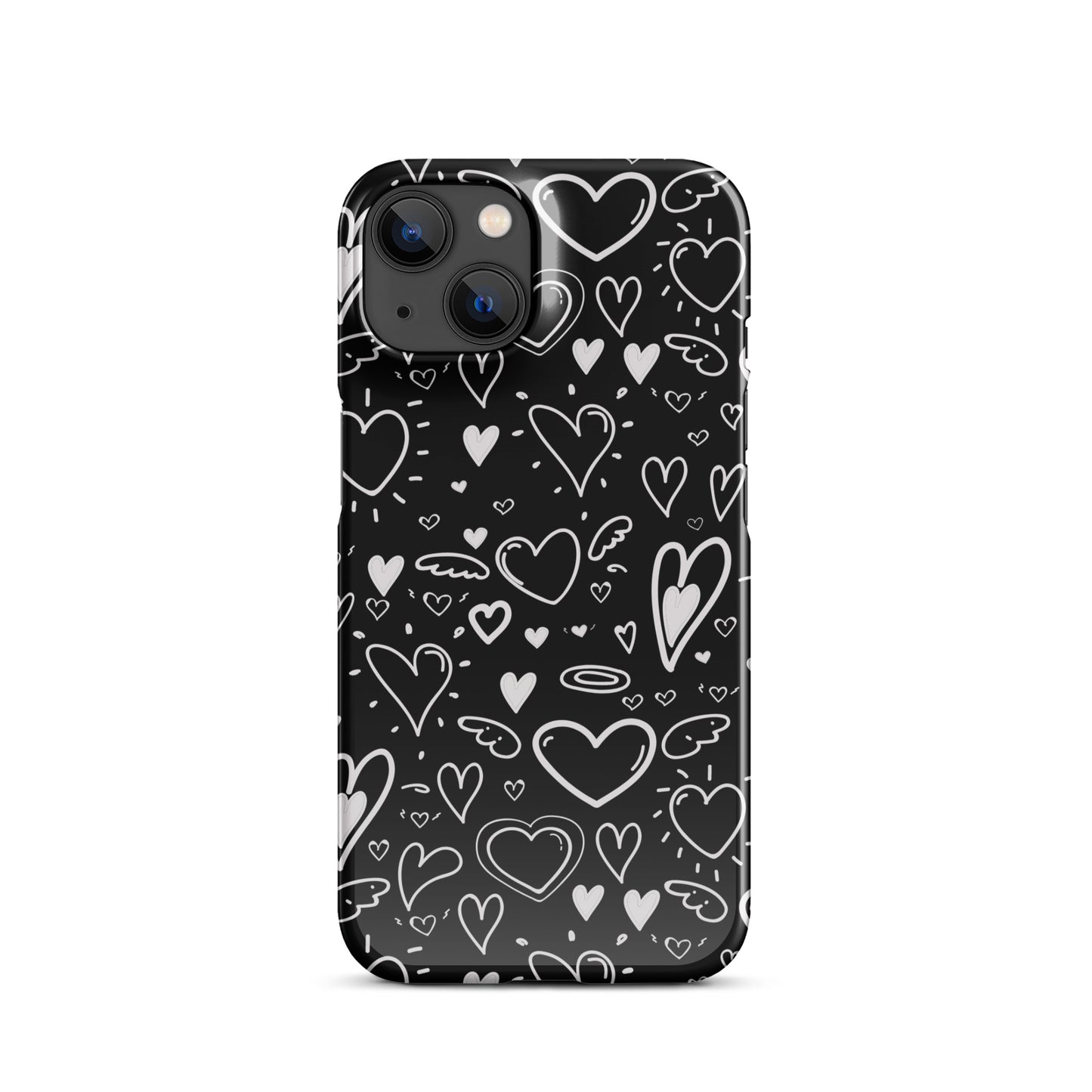 Black and White Hearts - Snap Case