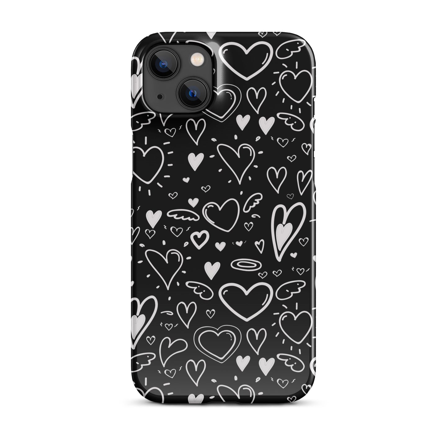 Black and White Hearts - Snap Case