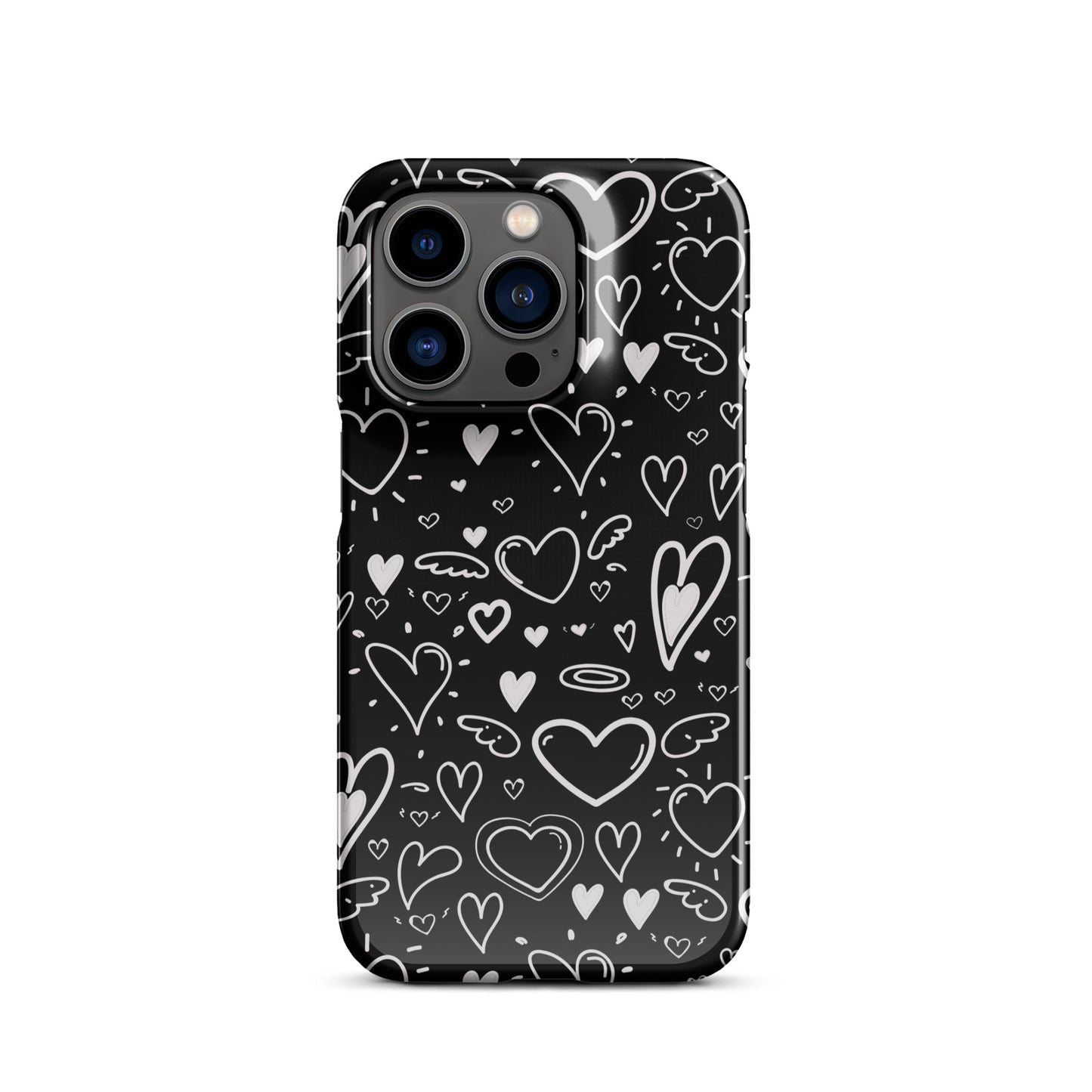 Black and White Hearts - Snap Case