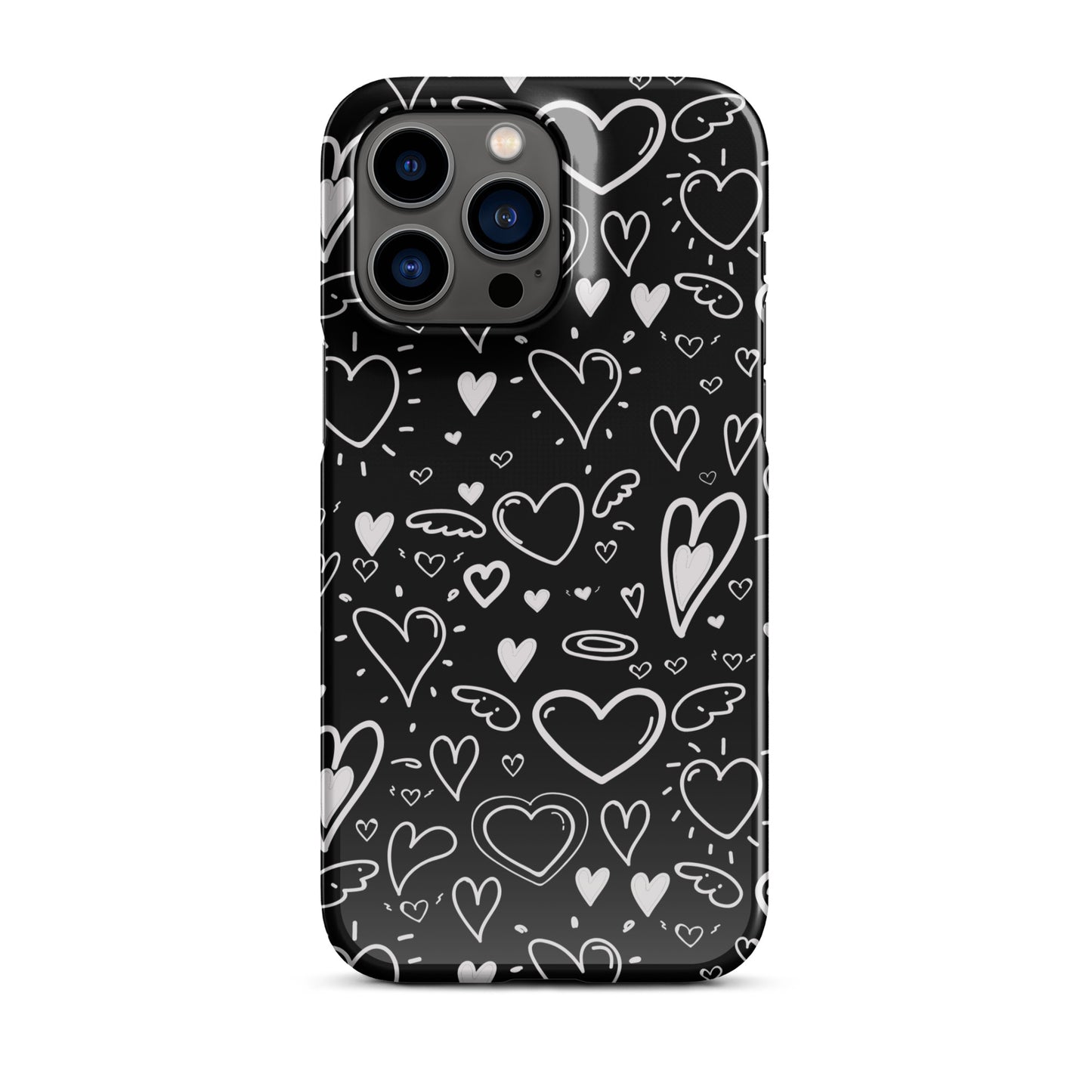 Black and White Hearts - Snap Case