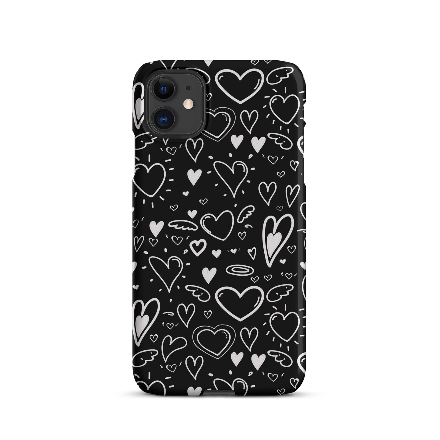 Black and White Hearts - Snap Case