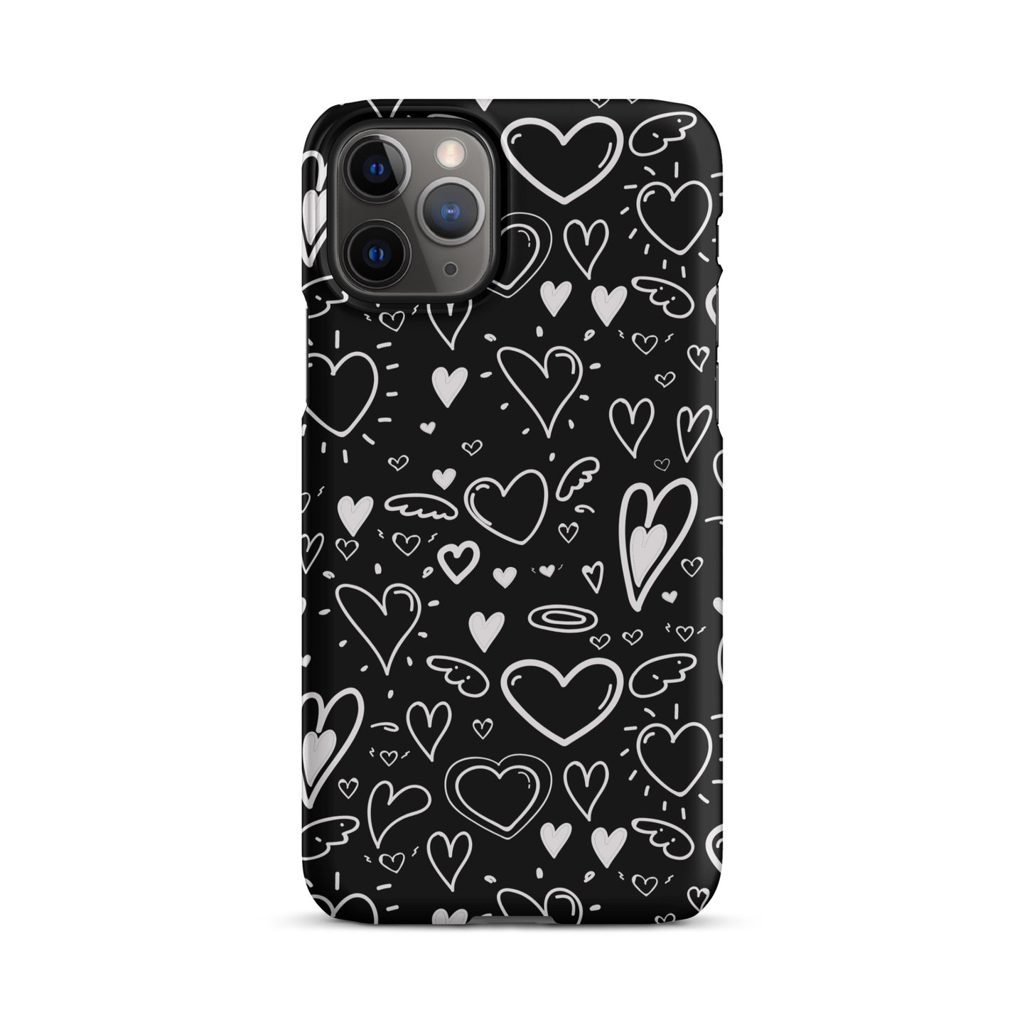 Black and White Hearts - Snap Case