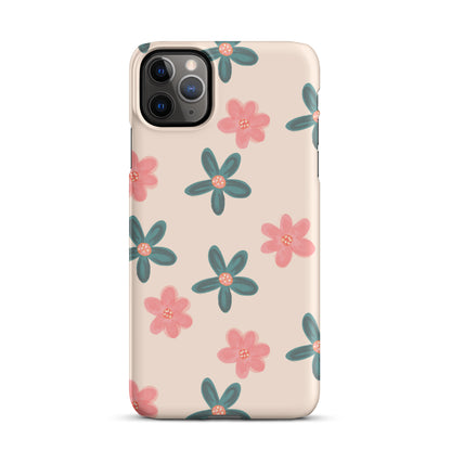 Red and Green Flowers - Snap Case