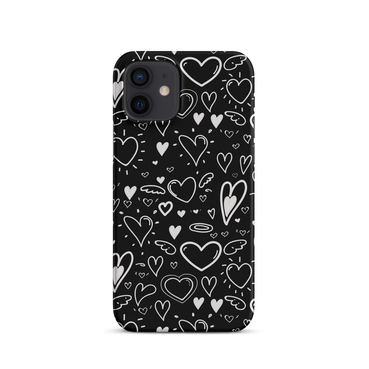 Black and White Hearts - Snap Case