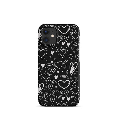 Black and White Hearts - Snap Case