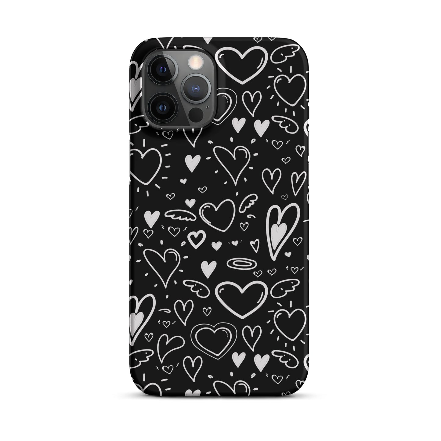 Black and White Hearts - Snap Case