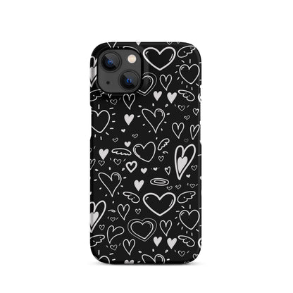 Black and White Hearts - Snap Case