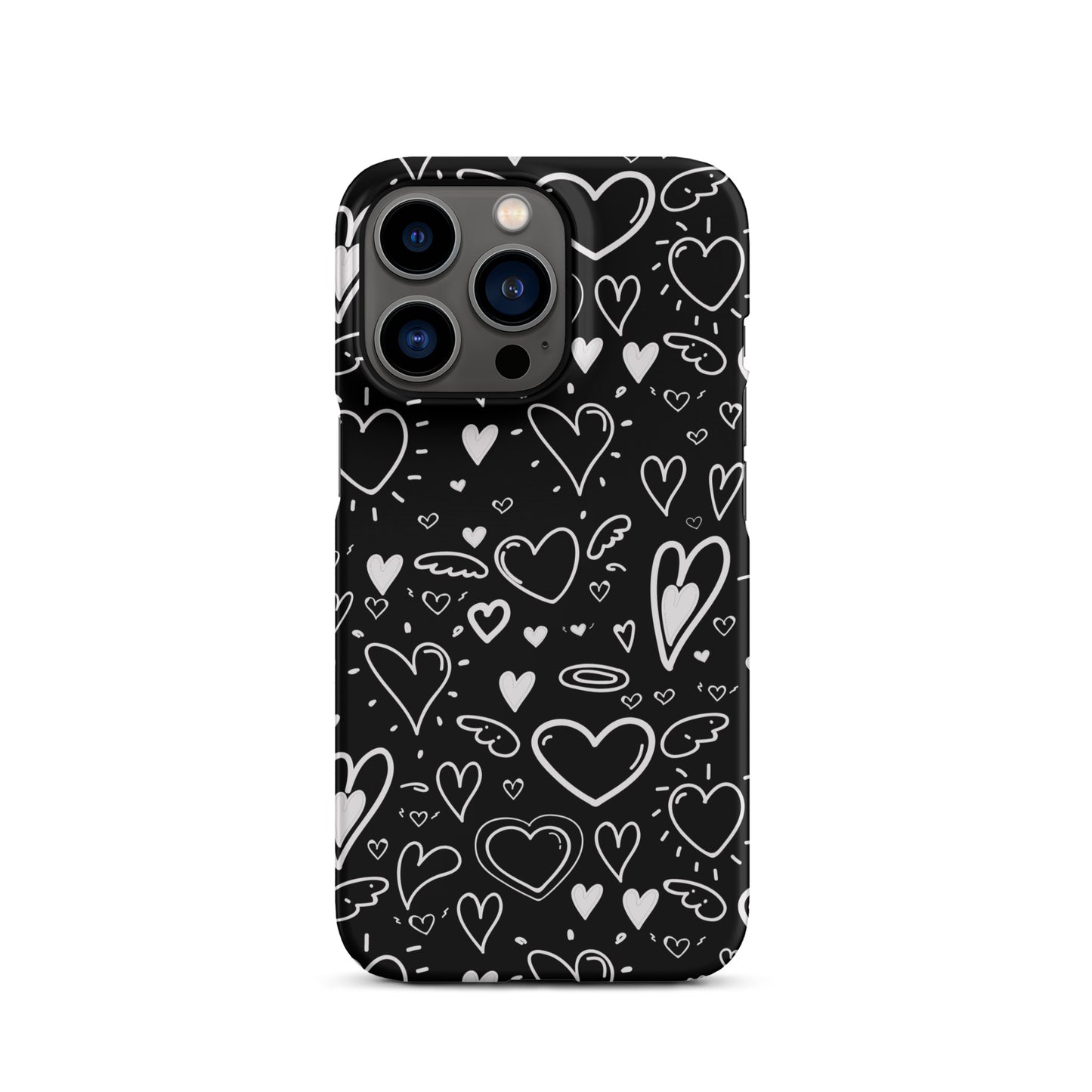 Black and White Hearts - Snap Case