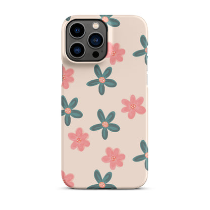 Red and Green Flowers - Snap Case