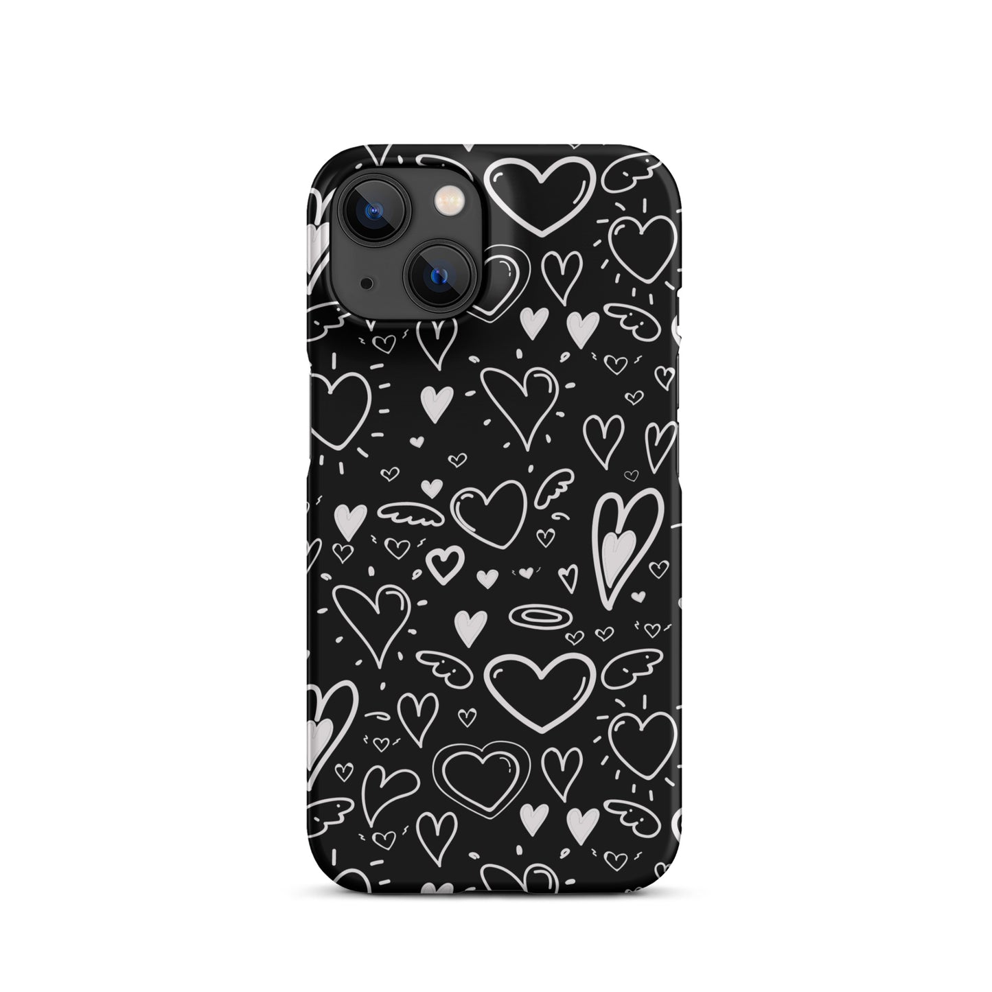 Black and White Hearts - Snap Case