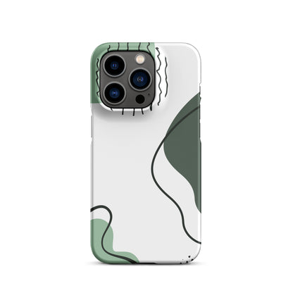 Green Abstract Shapes - Snap Case