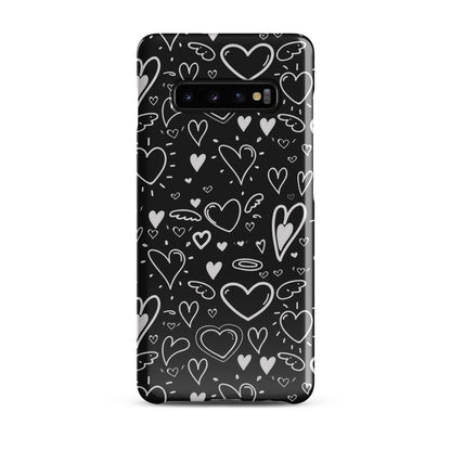 Black and White Hearts - Snap Case