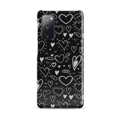 Black and White Hearts - Snap Case