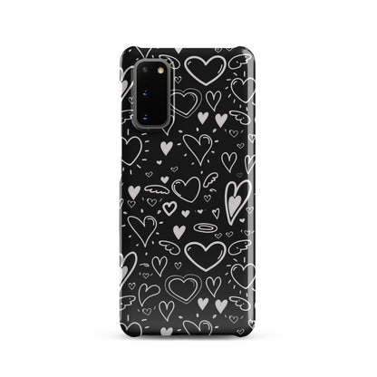 Black and White Hearts - Snap Case